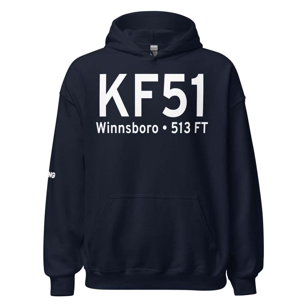 Winnsboro Municipal Airport (KF51) ICAO Hoodie Sweatshirt 