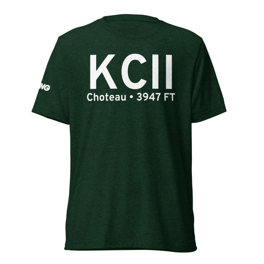 Choteau Airport (KCII) ICAO Tri-blend T-Shirt 