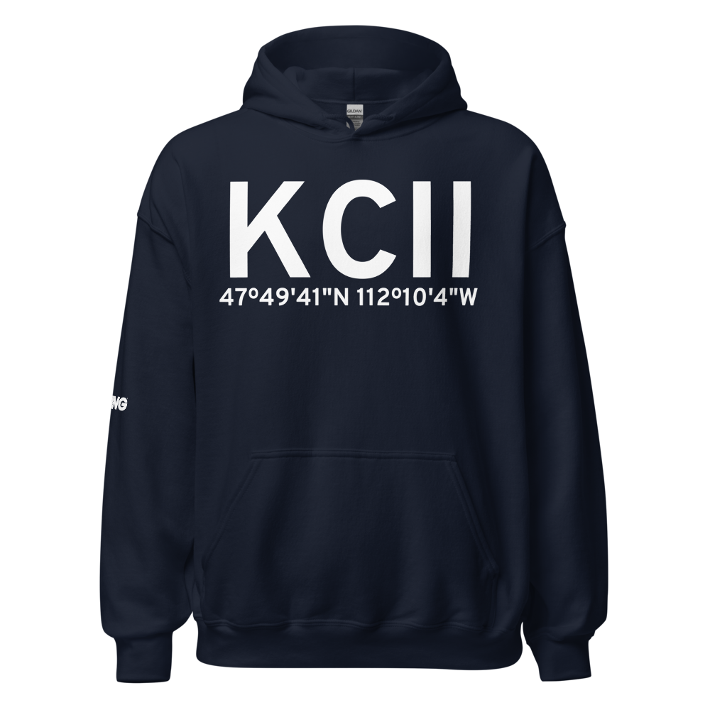 Choteau Airport (KCII) ICAO Hoodie Sweatshirt 