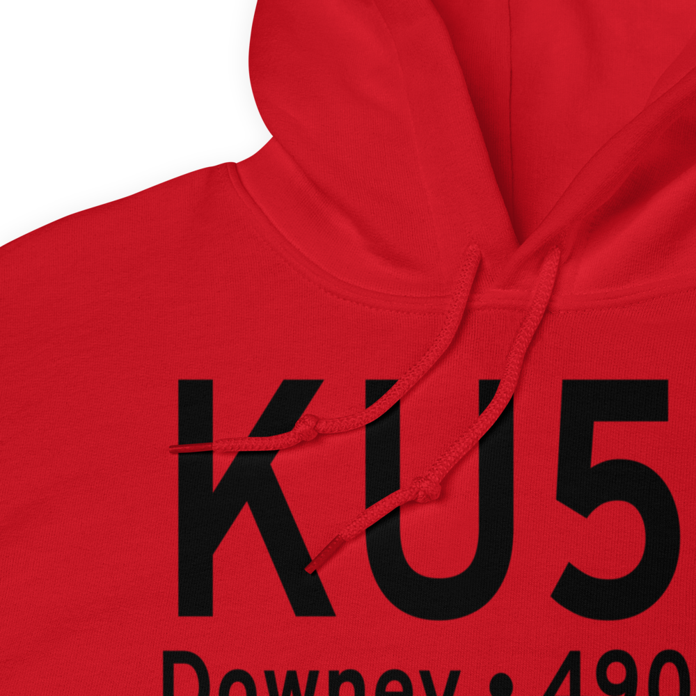 Downey/Hyde Memorial Airport (KU58) ICAO Hoodie Sweatshirt 