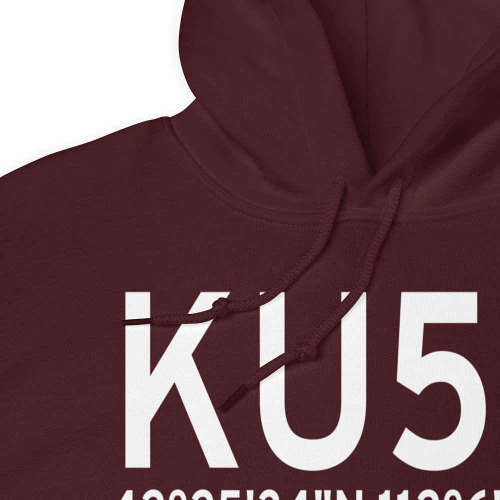 Downey/Hyde Memorial Airport (KU58) ICAO Hoodie Sweatshirt 