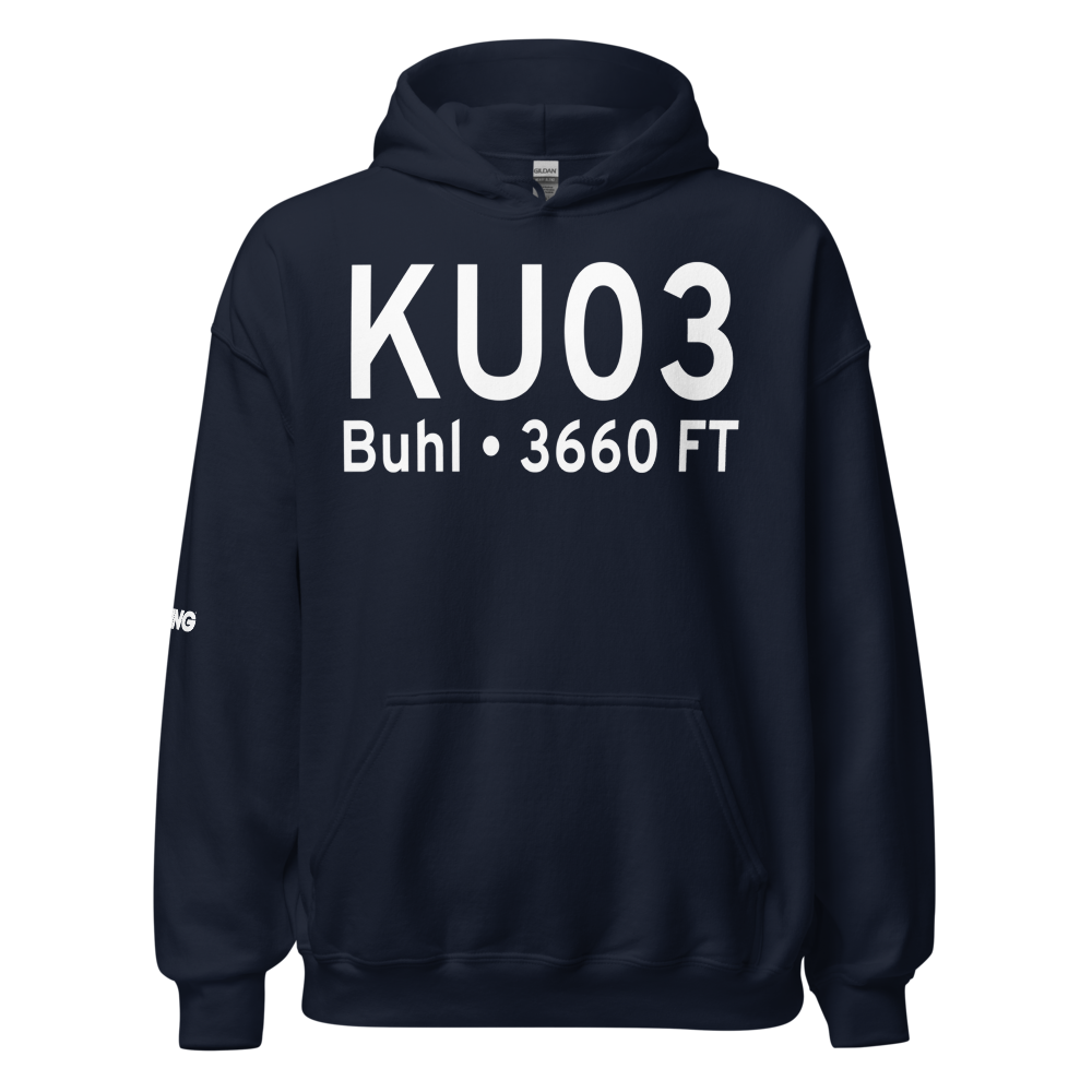 Buhl Municipal Airport (KU03) ICAO Hoodie Sweatshirt 