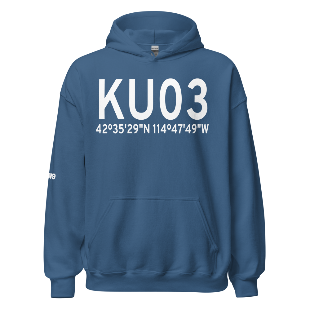 Buhl Municipal Airport (KU03) ICAO Hoodie Sweatshirt 