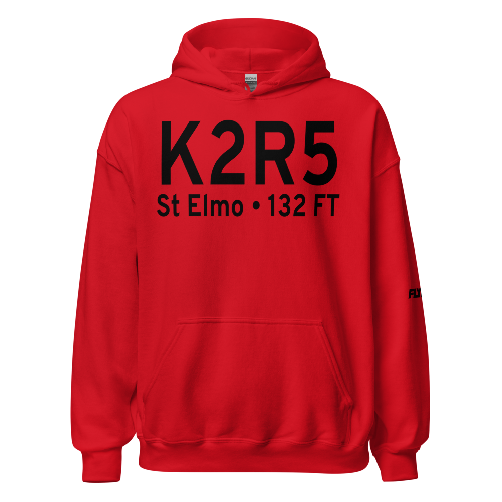 St Elmo Airport (K2R5) ICAO Hoodie Sweatshirt 