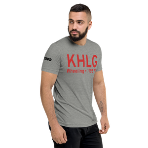 Wheeling Ohio County Airport (KHLG) ICAO Tri-blend T-Shirt