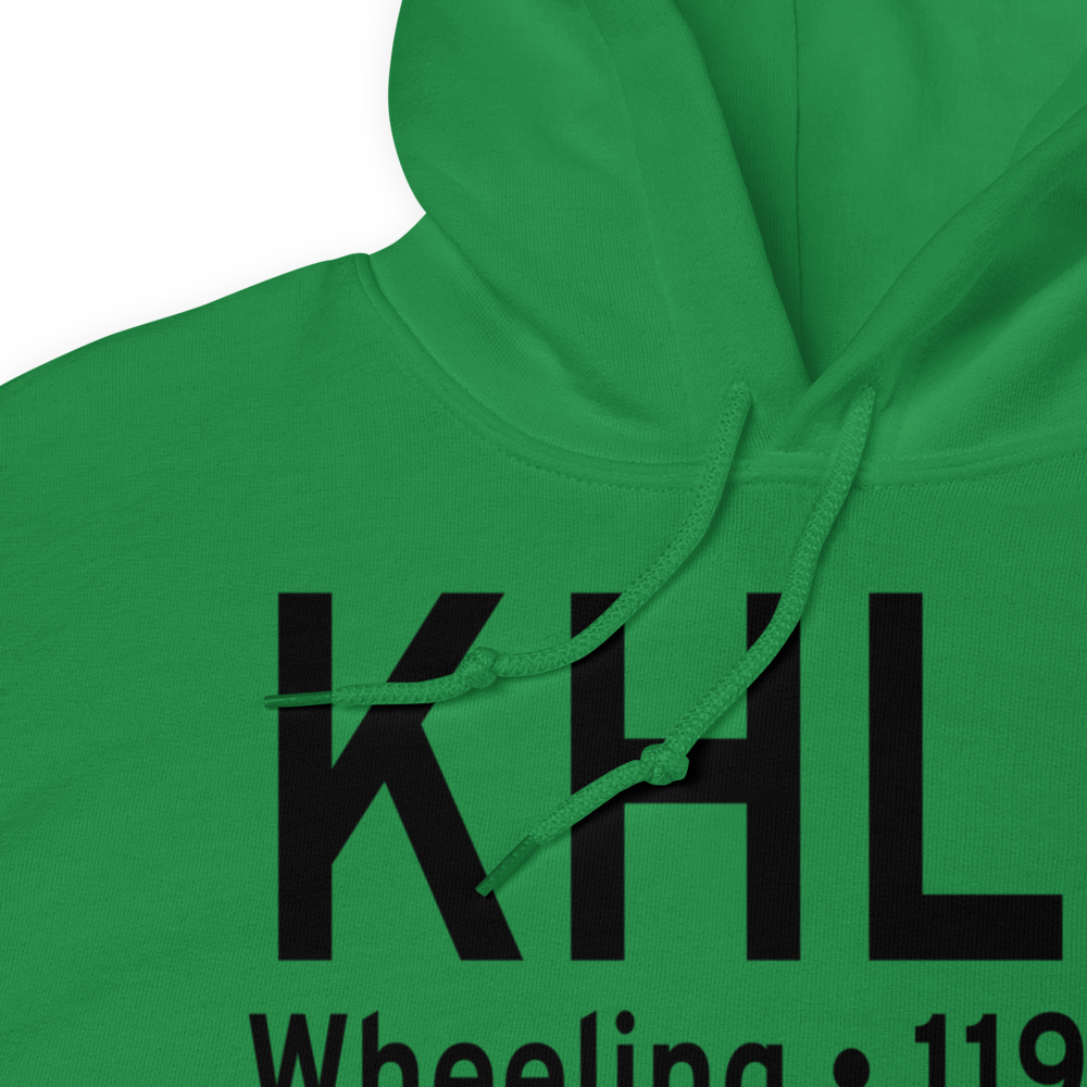 Wheeling Ohio County Airport (KHLG) ICAO Hoodie Sweatshirt 