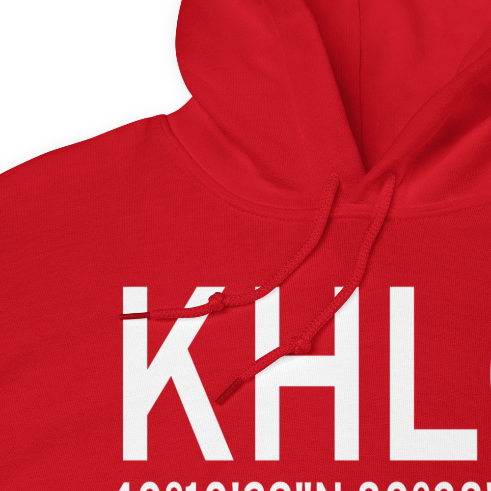 Wheeling Ohio County Airport (KHLG) ICAO Hoodie Sweatshirt 