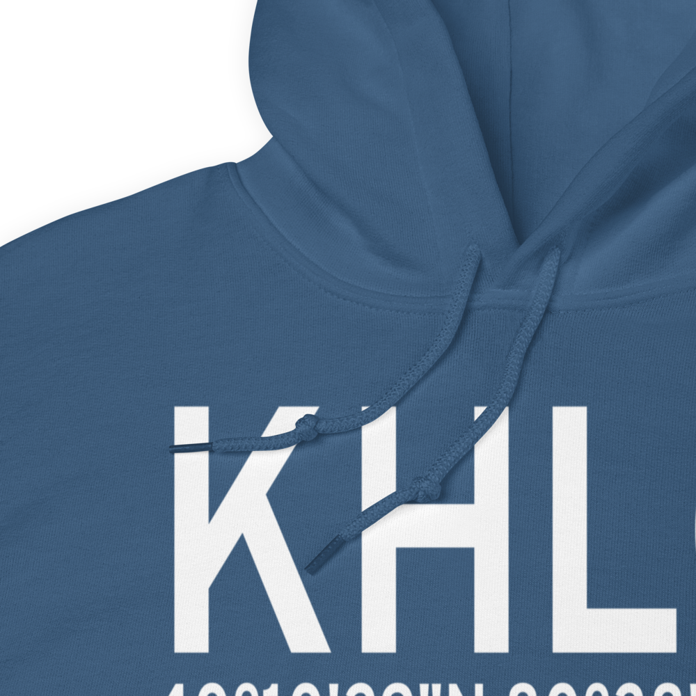 Wheeling Ohio County Airport (KHLG) ICAO Hoodie Sweatshirt 