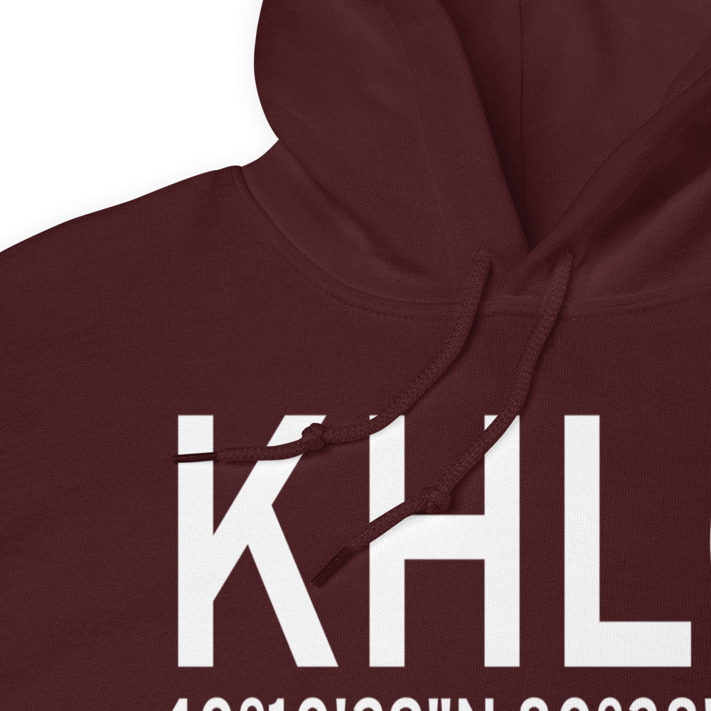 Wheeling Ohio County Airport (KHLG) ICAO Hoodie Sweatshirt 