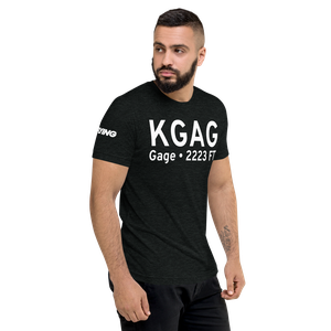 Gage Airport (KGAG) ICAO Tri-blend T-Shirt