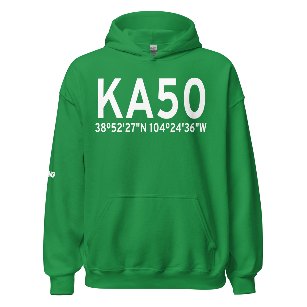 Colorado Springs East Airport (KA50) ICAO Hoodie Sweatshirt 