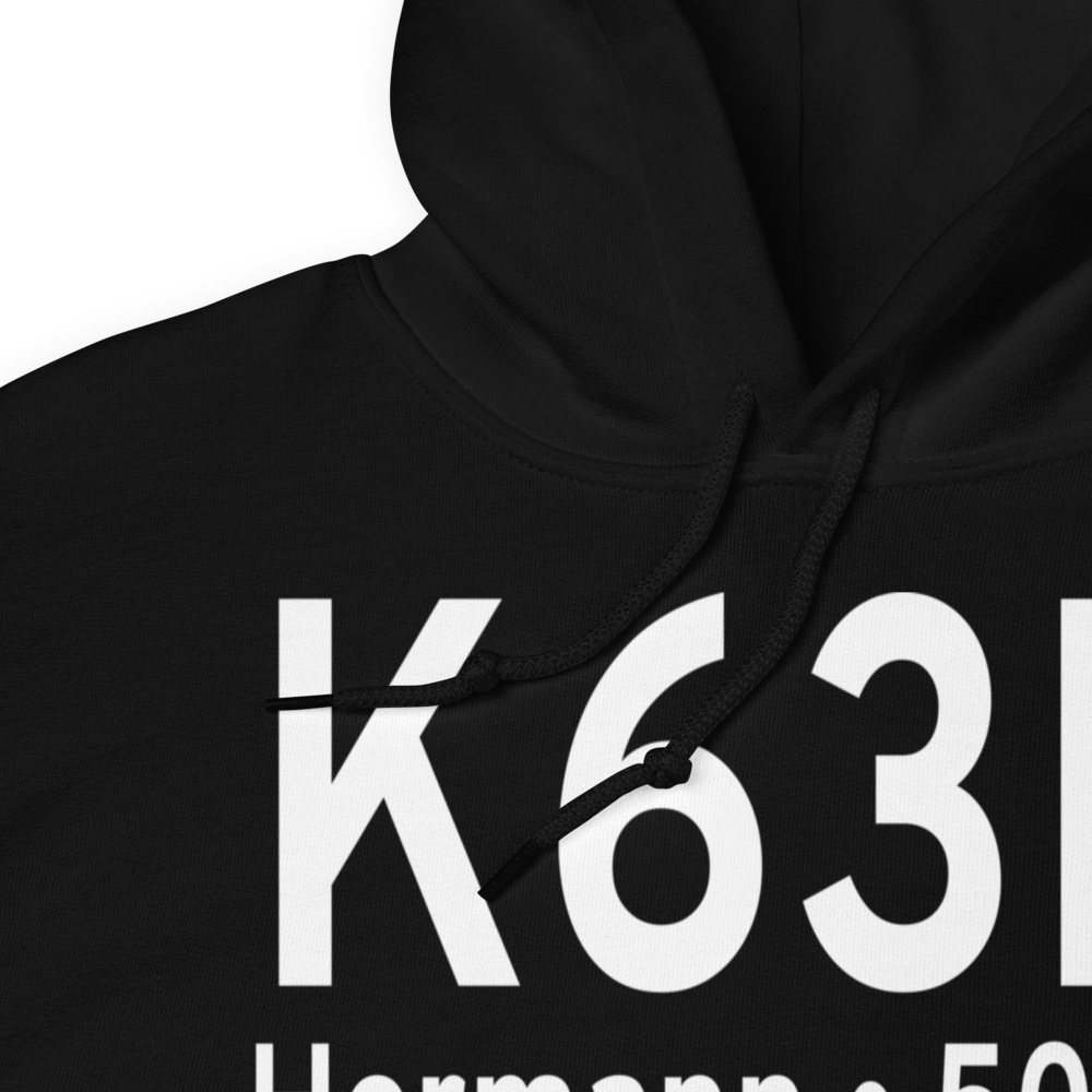 Hermann Municipal Airport (K63M) ICAO Hoodie Sweatshirt 