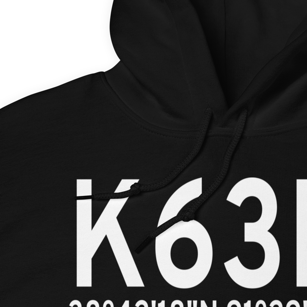 Hermann Municipal Airport (K63M) ICAO Hoodie Sweatshirt 