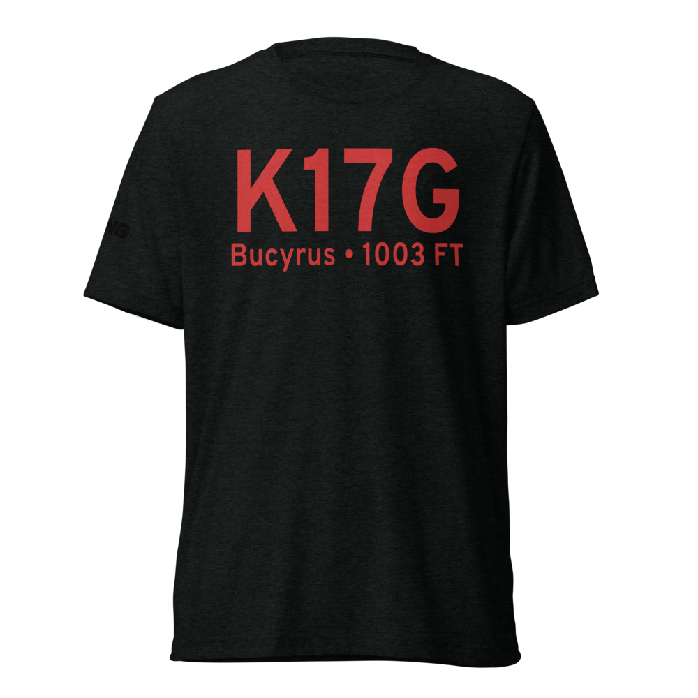 Port-Bucyrus-Crawford County Airport (K17G) ICAO Tri-blend T-Shirt 