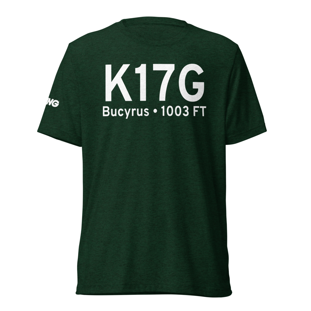 Port-Bucyrus-Crawford County Airport (K17G) ICAO Tri-blend T-Shirt 