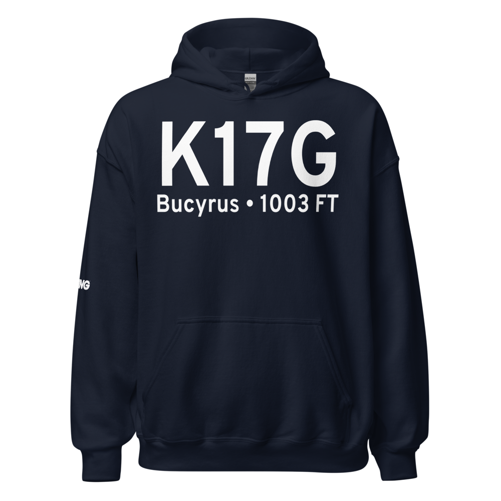 Port-Bucyrus-Crawford County Airport (K17G) ICAO Hoodie Sweatshirt 