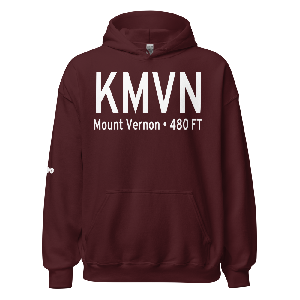 Mt. Vernon Outland Airport (KMVN) ICAO Hoodie Sweatshirt 