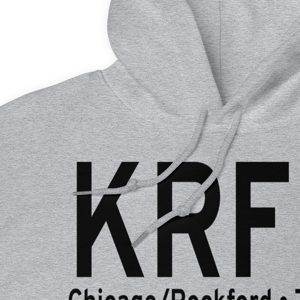 Chicago Rockford International Airport (KRFD) ICAO Hoodie Sweatshirt 