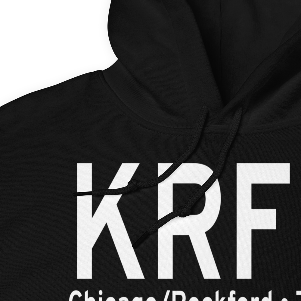 Chicago Rockford International Airport (KRFD) ICAO Hoodie Sweatshirt 