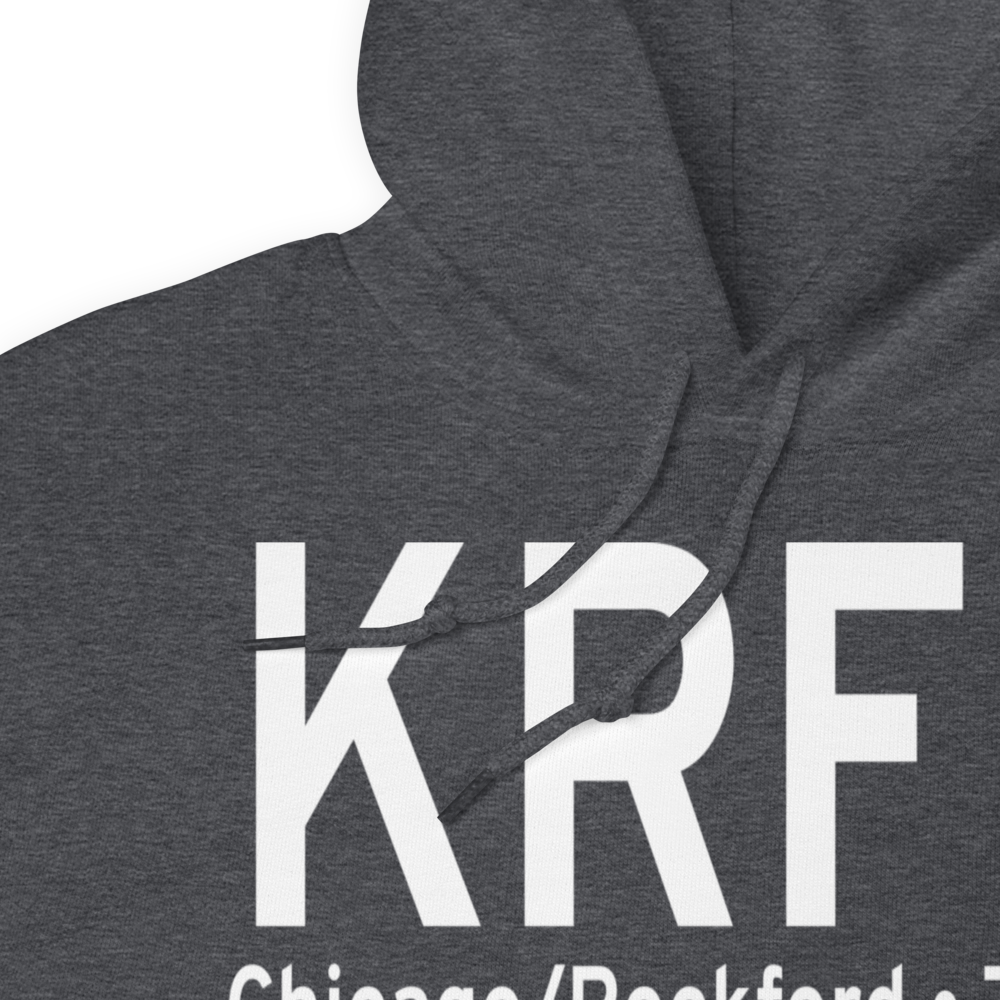 Chicago Rockford International Airport (KRFD) ICAO Hoodie Sweatshirt 