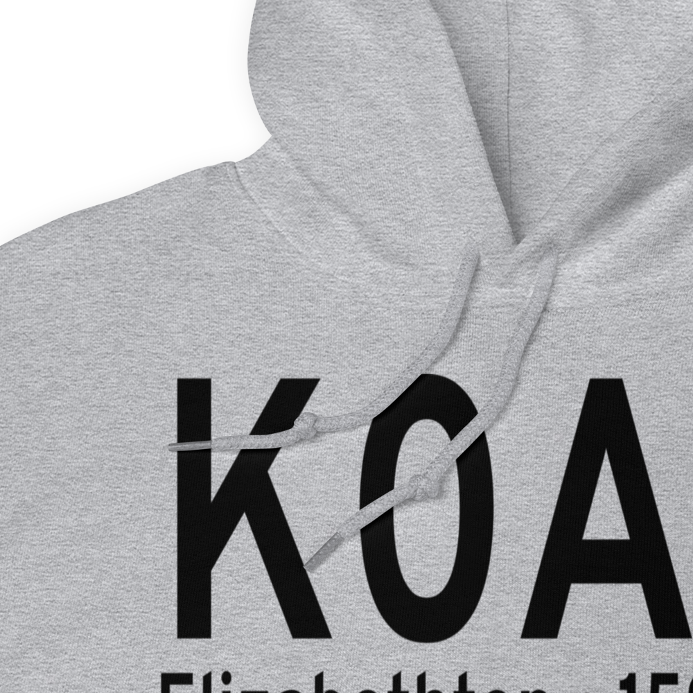 Elizabethton Municipal Airport (K0A9) ICAO Hoodie Sweatshirt 