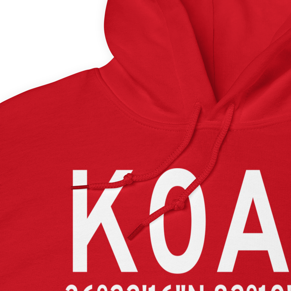 Elizabethton Municipal Airport (K0A9) ICAO Hoodie Sweatshirt 