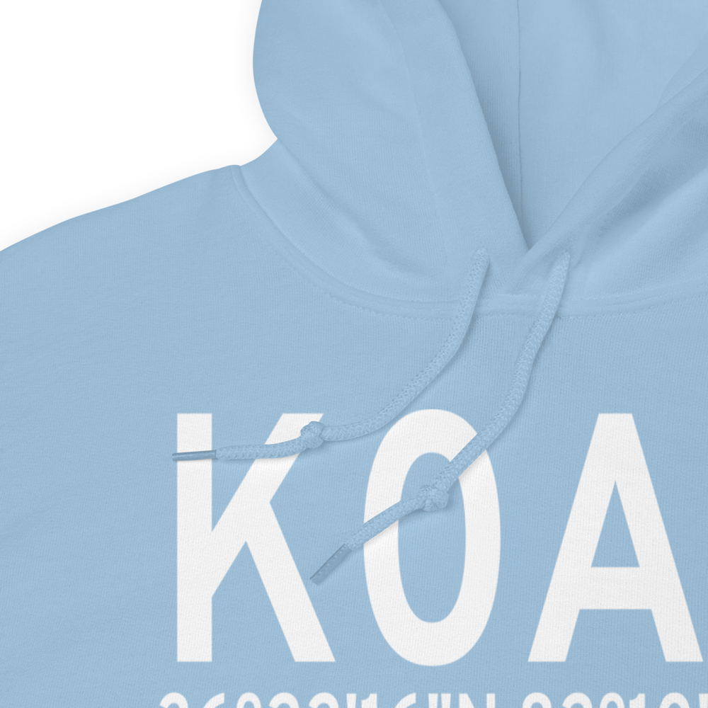 Elizabethton Municipal Airport (K0A9) ICAO Hoodie Sweatshirt 