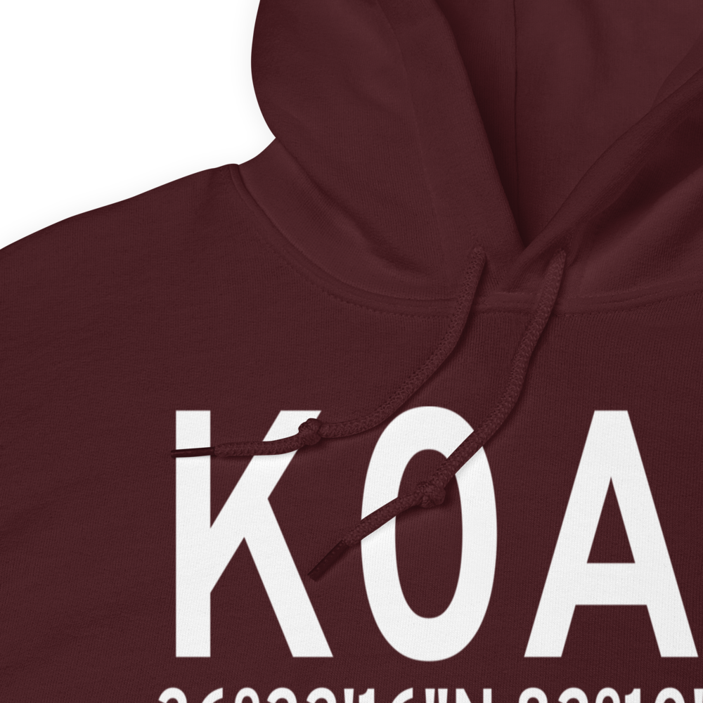 Elizabethton Municipal Airport (K0A9) ICAO Hoodie Sweatshirt 