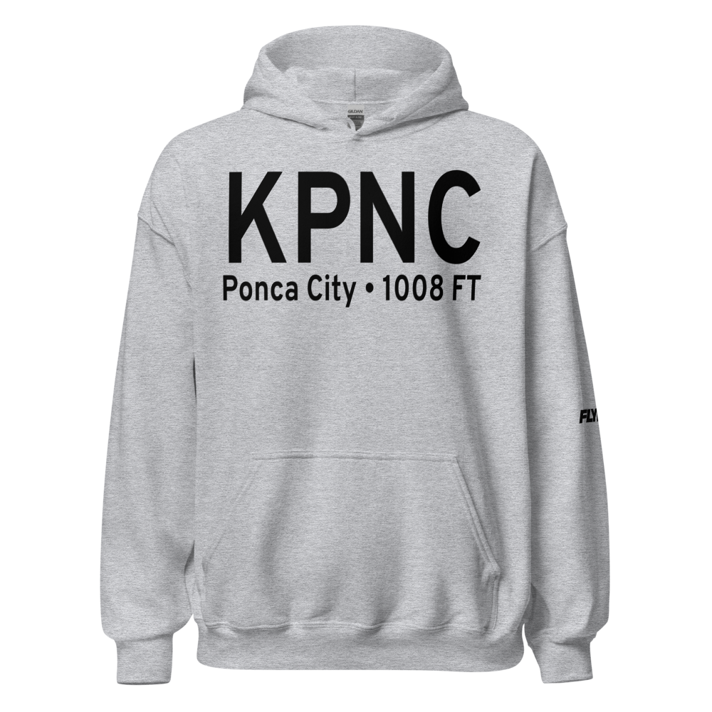 Ponca City Regional Airport (KPNC) ICAO Hoodie Sweatshirt 