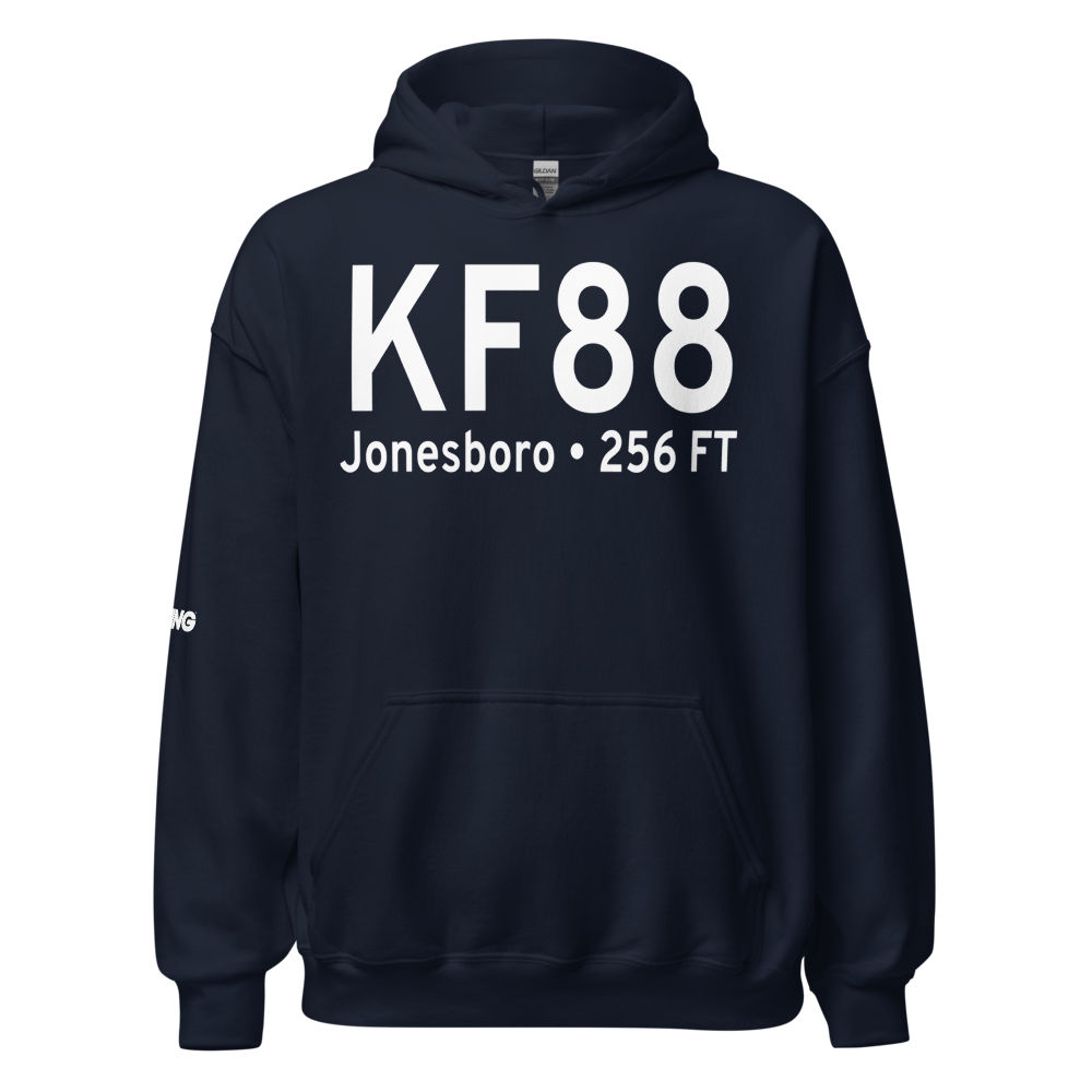 Jonesboro Airport (KF88) ICAO Hoodie Sweatshirt 