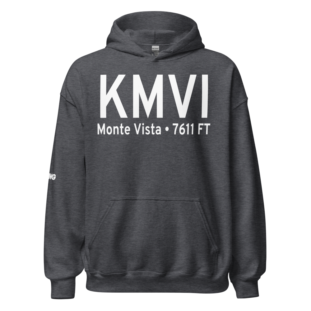 Monte Vista Municipal Airport (KMVI) ICAO Hoodie Sweatshirt 
