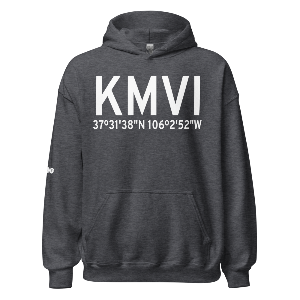 Monte Vista Municipal Airport (KMVI) ICAO Hoodie Sweatshirt 