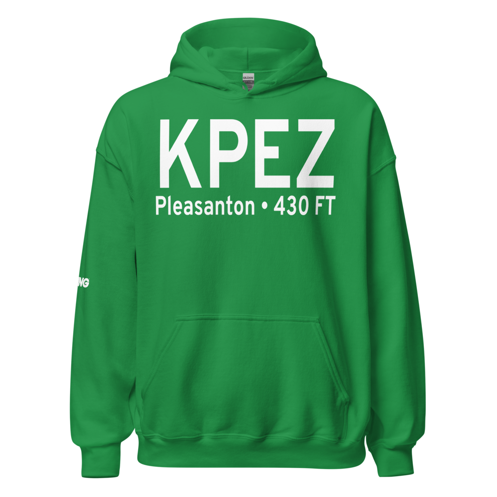 Pleasanton Municipal Airport (KPEZ) ICAO Hoodie Sweatshirt 