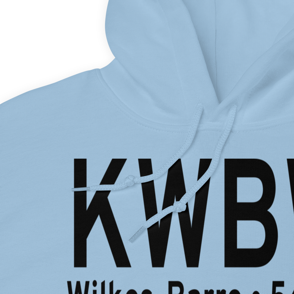 Wilkes Barre Wyoming Valley Airport (KWBW) ICAO Hoodie Sweatshirt 
