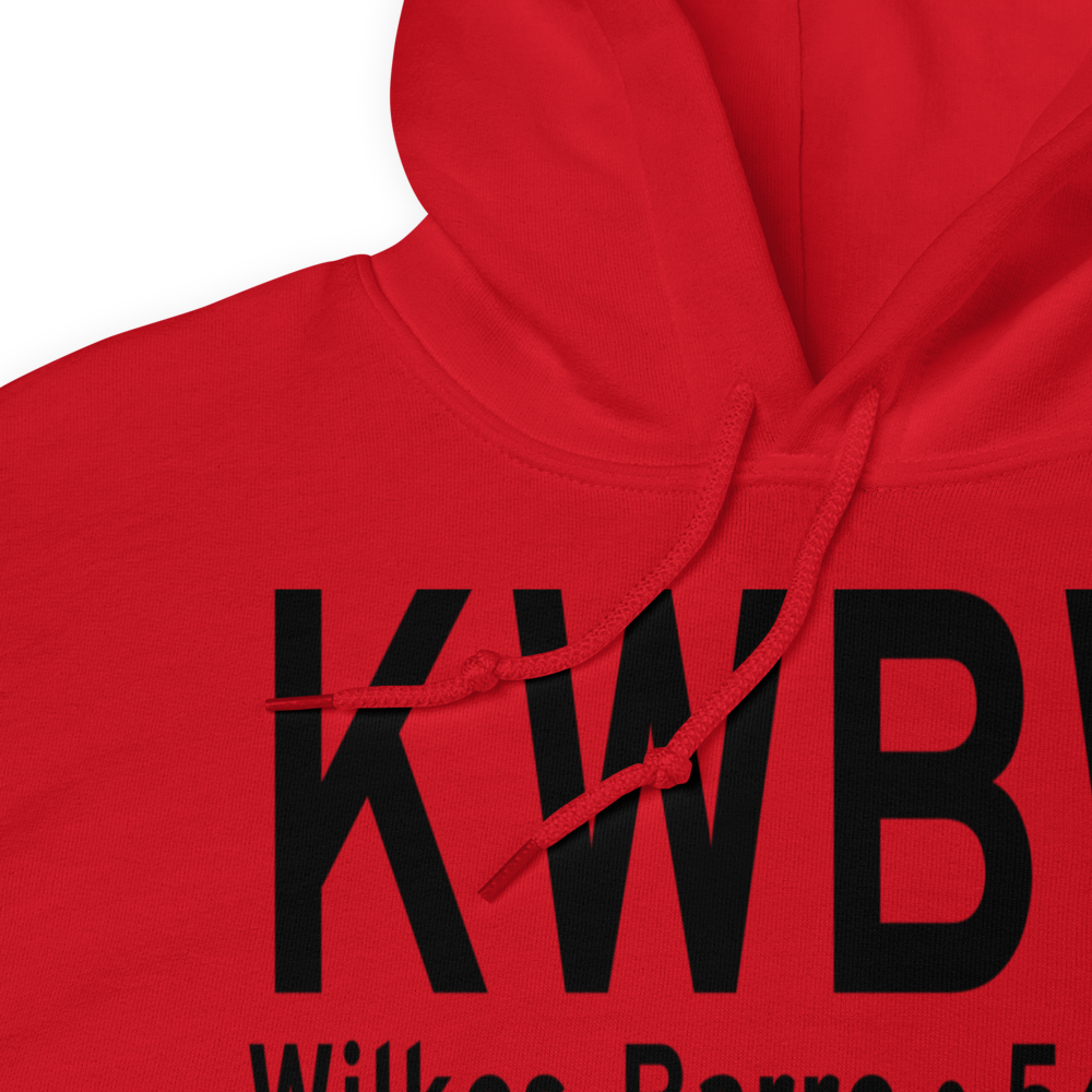 Wilkes Barre Wyoming Valley Airport (KWBW) ICAO Hoodie Sweatshirt 