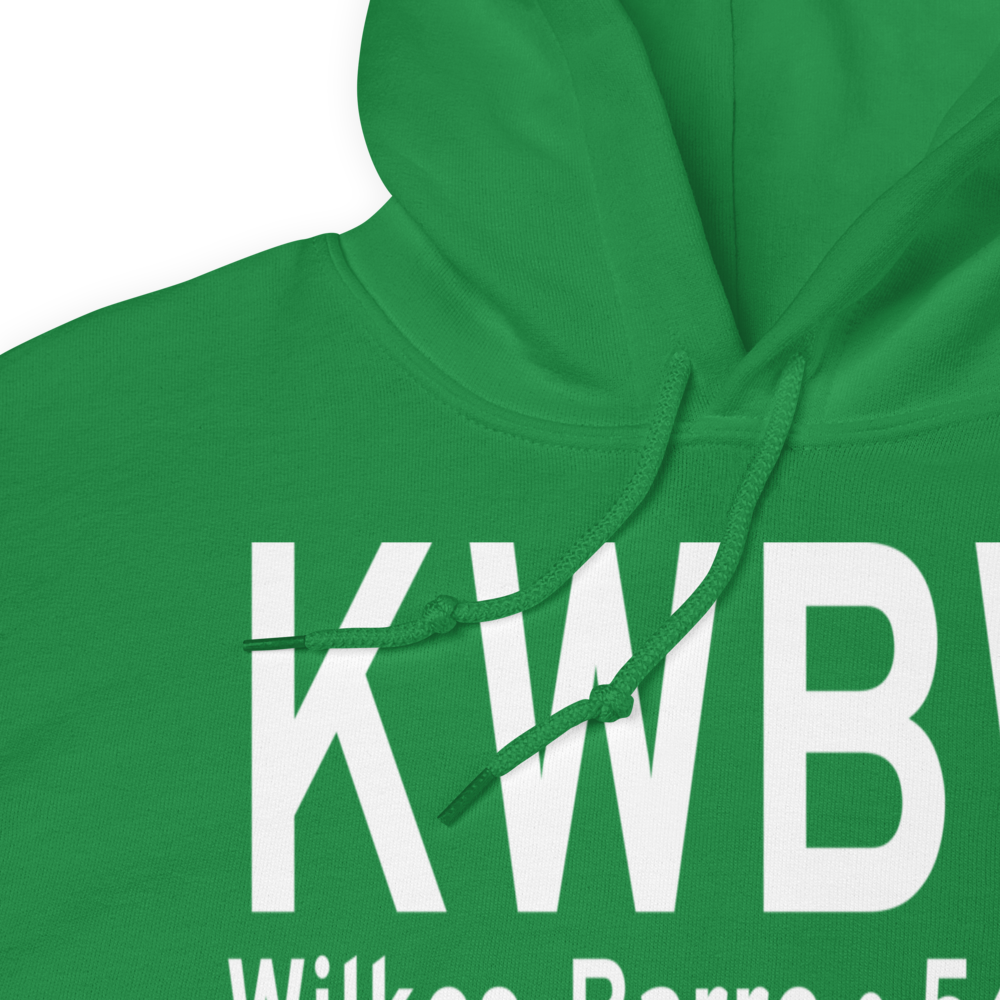 Wilkes Barre Wyoming Valley Airport (KWBW) ICAO Hoodie Sweatshirt 