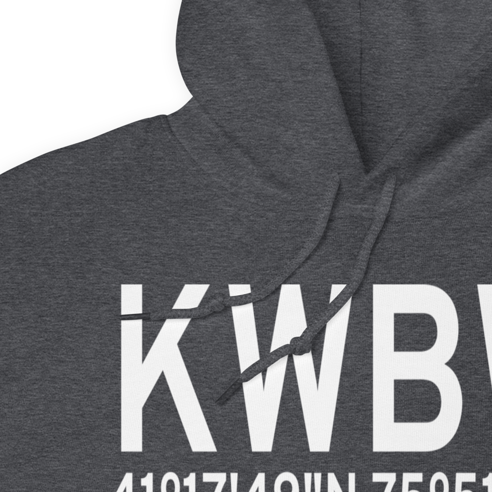 Wilkes Barre Wyoming Valley Airport (KWBW) ICAO Hoodie Sweatshirt 