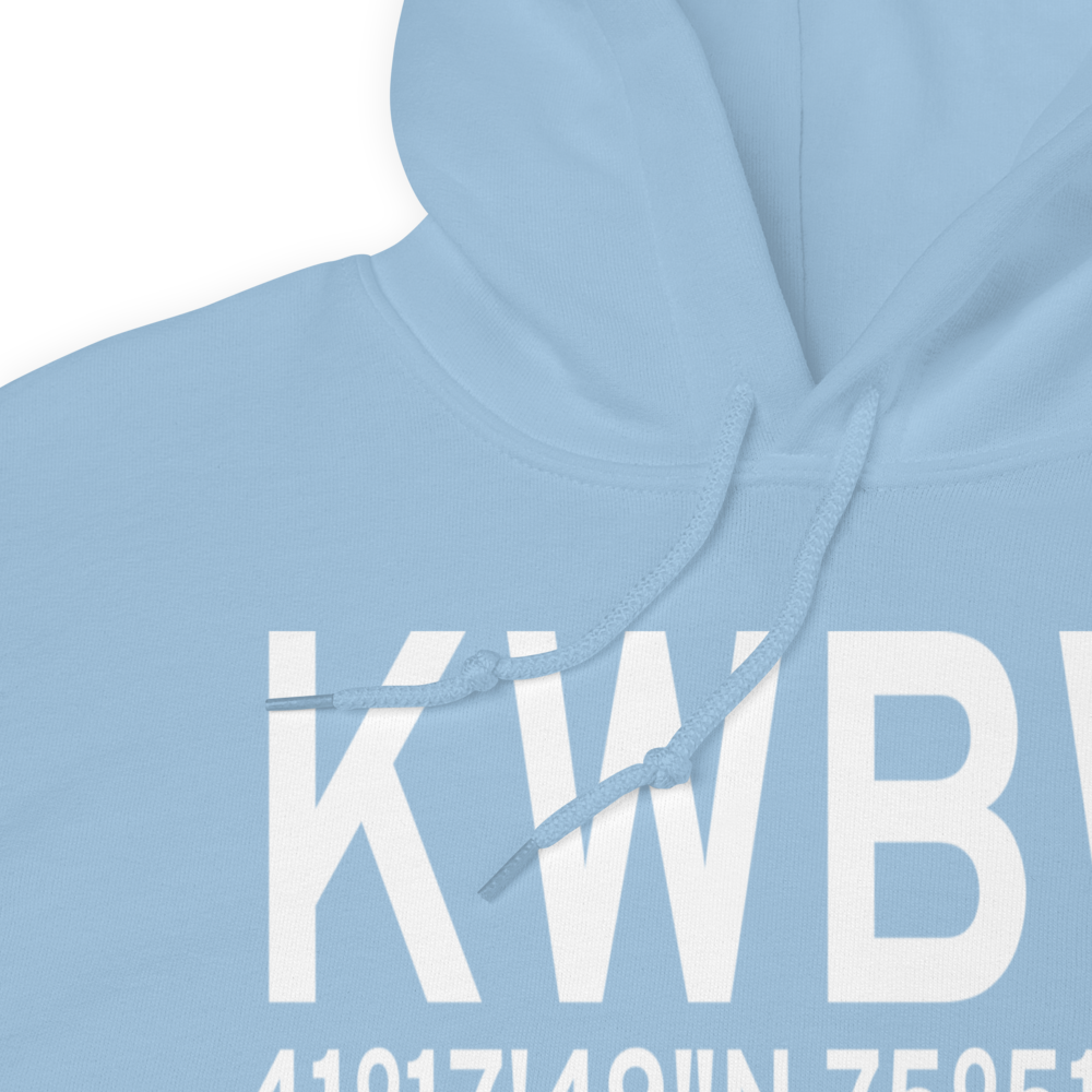 Wilkes Barre Wyoming Valley Airport (KWBW) ICAO Hoodie Sweatshirt 