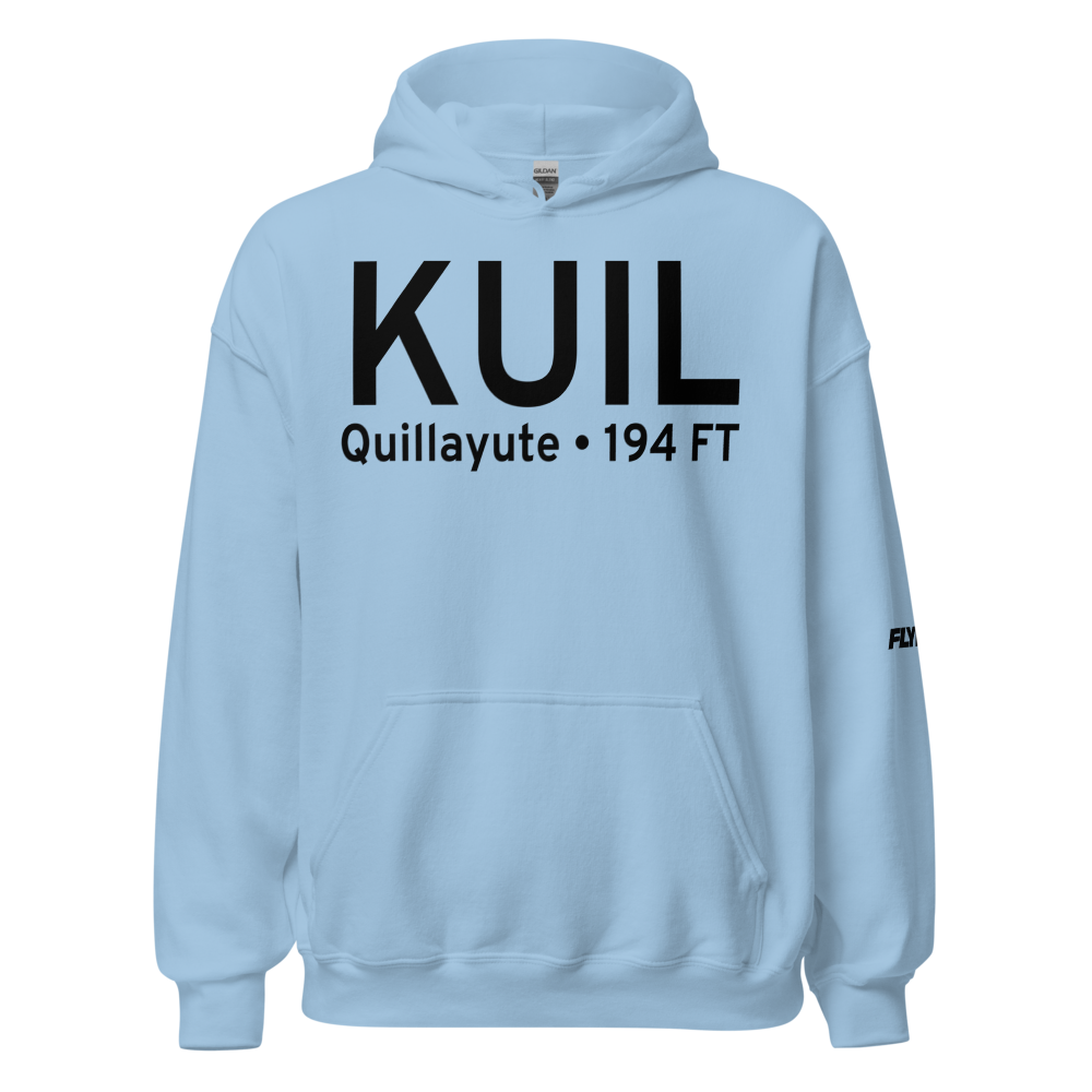 Quillayute Airport (KUIL) ICAO Hoodie Sweatshirt 