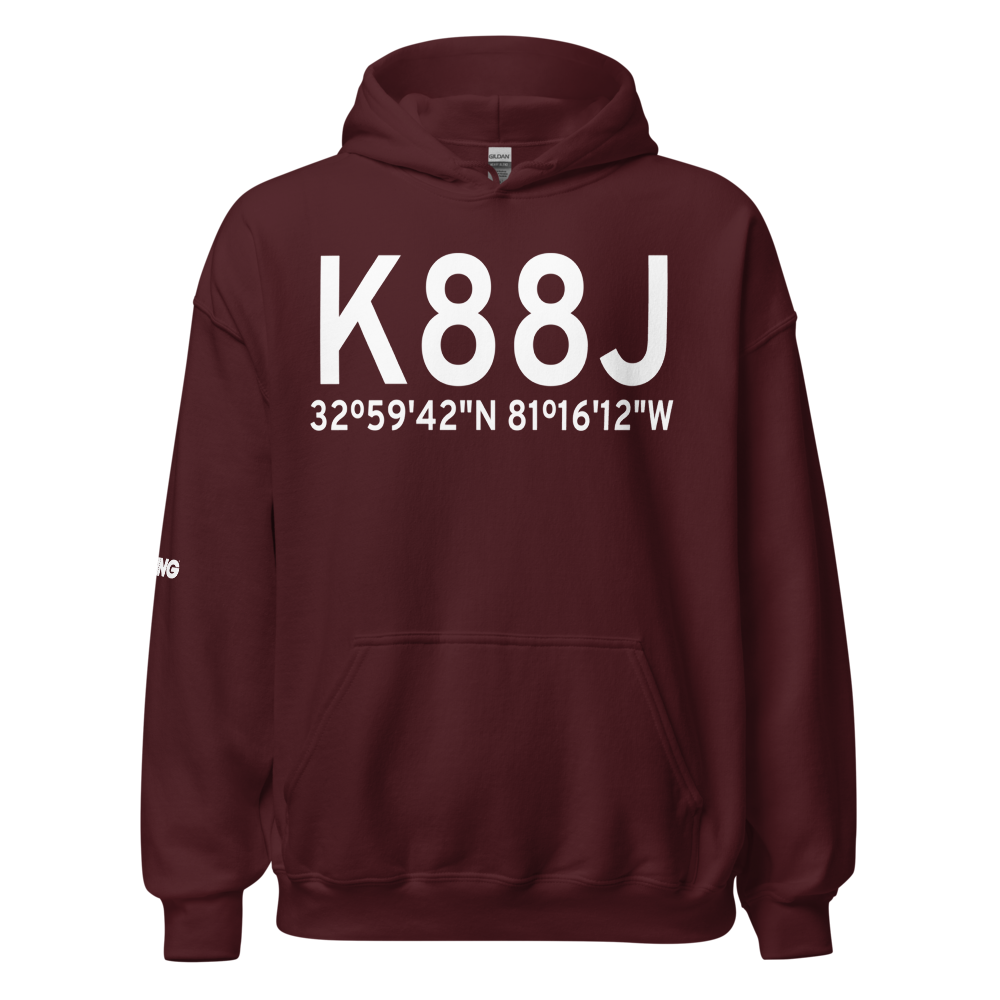 Allendale County Airport (K88J) ICAO Hoodie Sweatshirt 