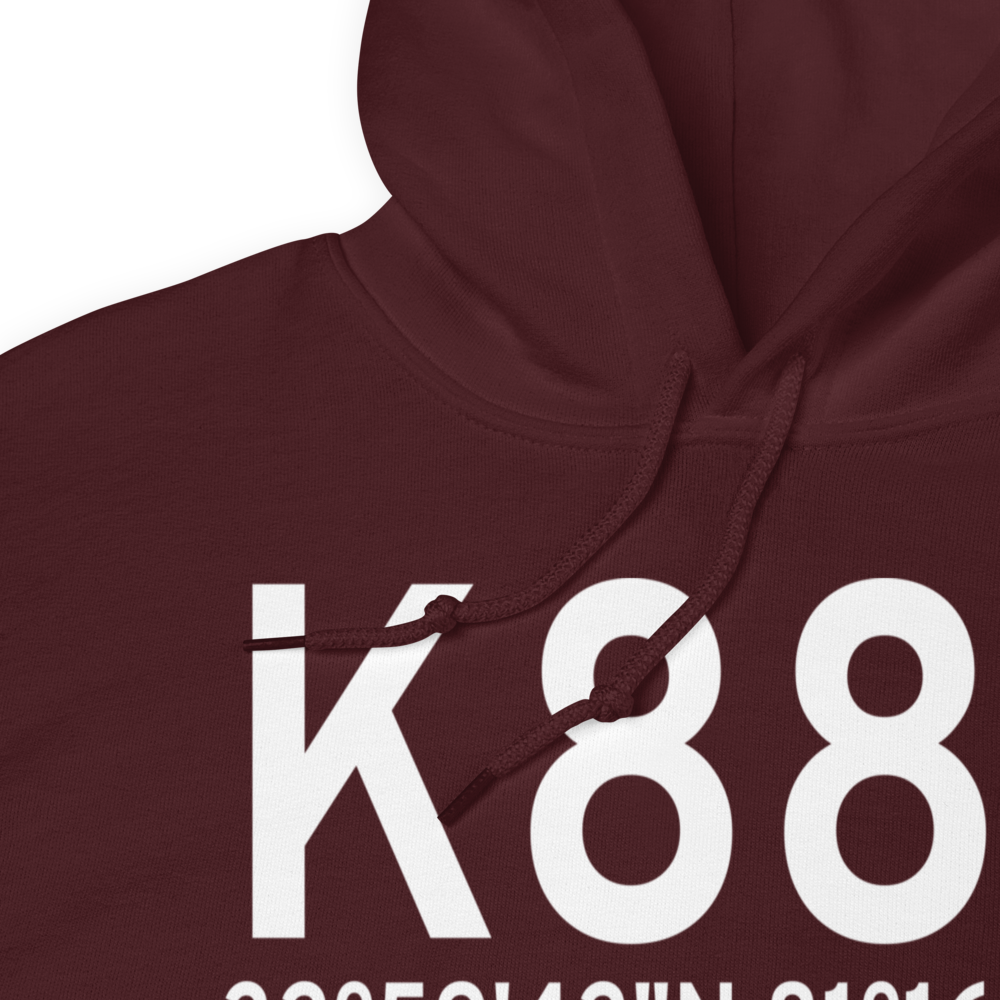 Allendale County Airport (K88J) ICAO Hoodie Sweatshirt 