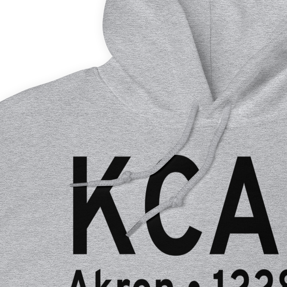Akron Canton Regional Airport (KCAK) ICAO Hoodie Sweatshirt 