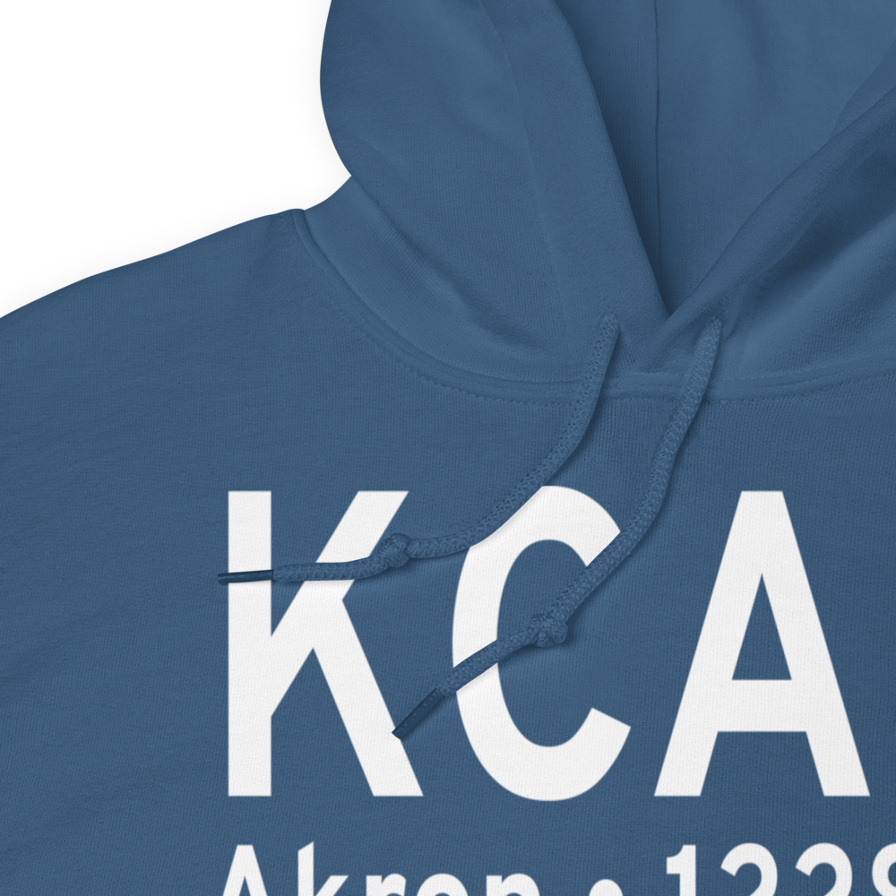 Akron Canton Regional Airport (KCAK) ICAO Hoodie Sweatshirt 