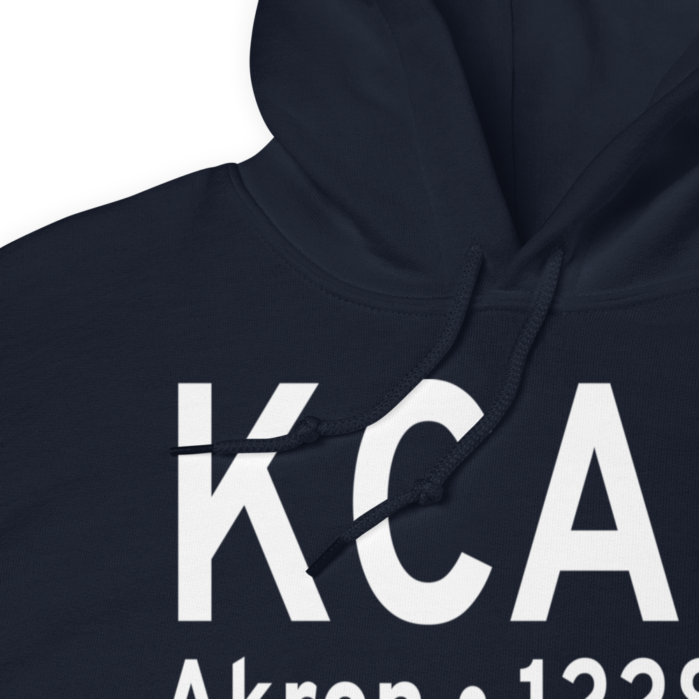 Akron Canton Regional Airport (KCAK) ICAO Hoodie Sweatshirt 