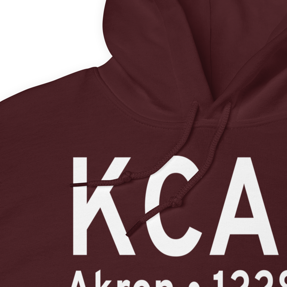 Akron Canton Regional Airport (KCAK) ICAO Hoodie Sweatshirt 