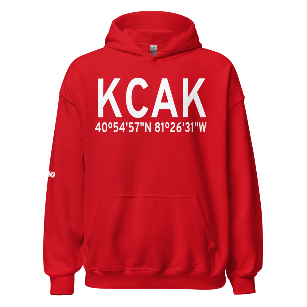 Akron Canton Regional Airport (KCAK) ICAO Hoodie Sweatshirt 