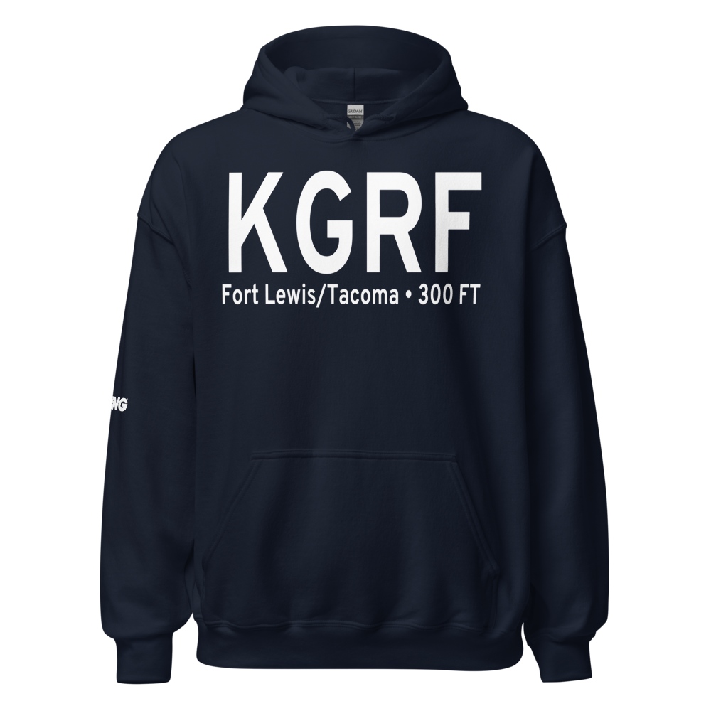 Gray Army Air Field (KGRF) ICAO Hoodie Sweatshirt 