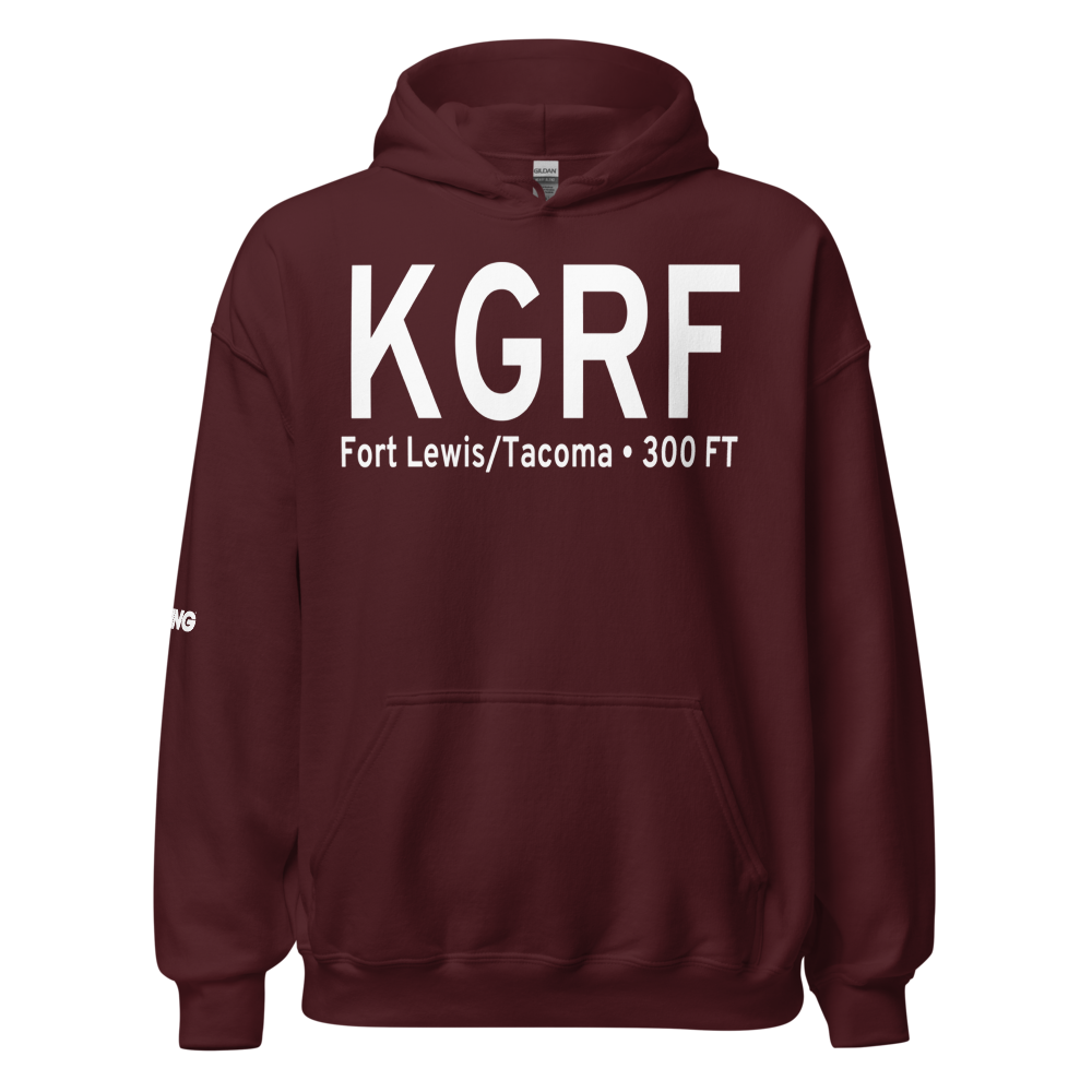 Gray Army Air Field (KGRF) ICAO Hoodie Sweatshirt 