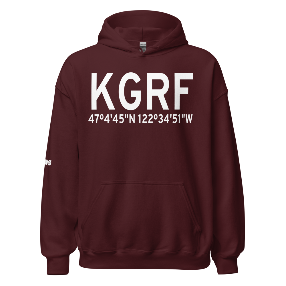 Gray Army Air Field (KGRF) ICAO Hoodie Sweatshirt 