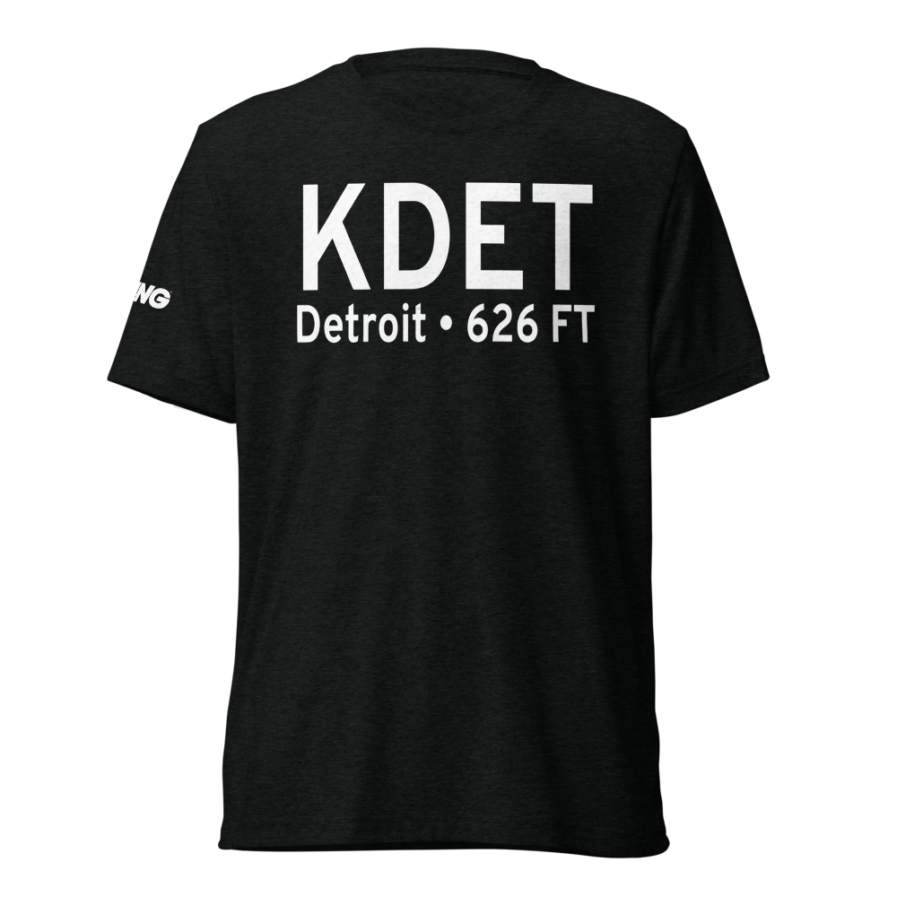 Coleman A. Young Municipal Airport (KDET) ICAO Tri-blend T-Shirt 